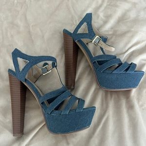 Jean platform heels